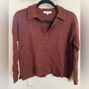 Madewell XS Dark Orange polo pullover